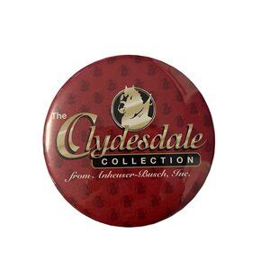 Vintage Clydesdale Collection Anheuser Busch Button Pin Beer Brewery Advertising